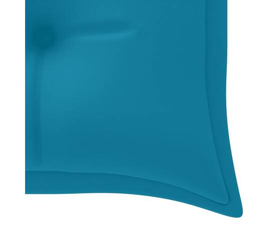 Pernă bancă de grădină, albastru deschis, 180x50x7 cm, textil, 4 image