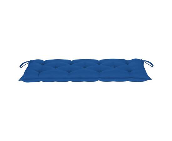 Pernă pentru bancă de grădină, albastru, 120x50x7 cm, textil, 3 image