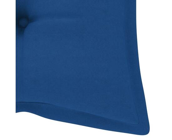 Pernă pentru bancă de grădină, albastru, 120x50x7 cm, textil, 4 image