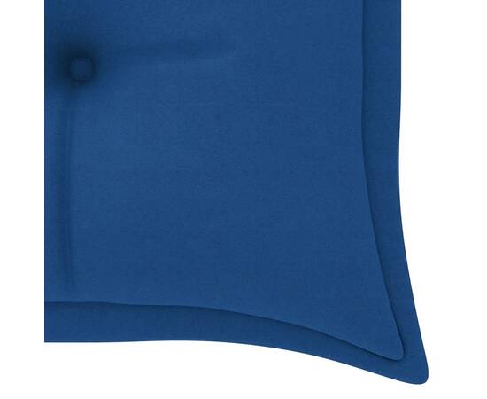 Pernă pentru bancă de grădină, albastru, 150x50x7 cm, textil, 4 image
