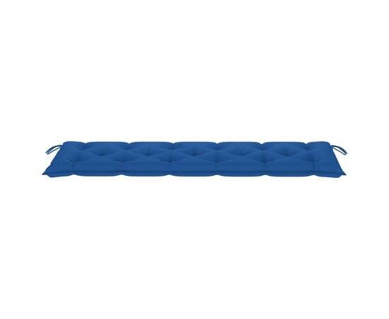 Pernă pentru bancă de grădină, albastru, 180x50x7 cm, textil, 3 image