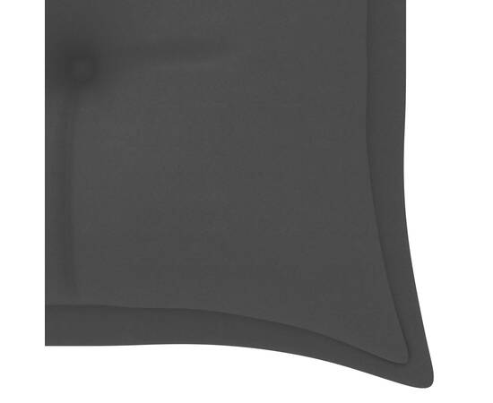 Pernă pentru bancă de grădină, negru, 150x50x7 cm, textil, 4 image