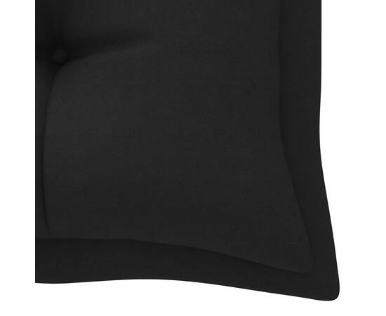 Pernă pentru bancă de grădină, negru, 180x50x7 cm, textil, 4 image