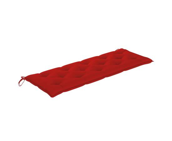 Pernă pentru bancă de grădină, roșu, 150x50x7 cm, textil, 2 image