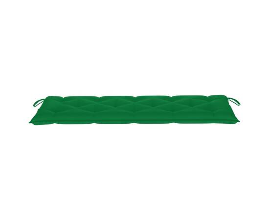 Pernă pentru bancă de grădină, verde, 150x50x7 cm, textil, 3 image