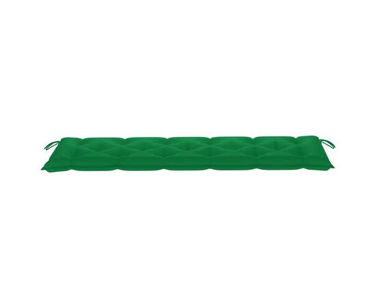 Pernă pentru bancă de grădină, verde, 180x50x7 cm, textil, 3 image