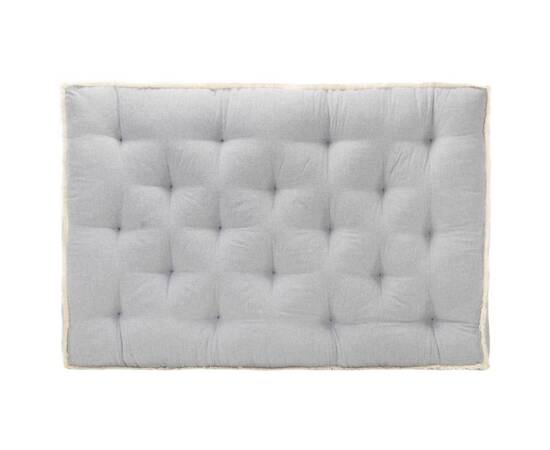 Pernă pentru canapea din paleți, gri, 120 x 80 x 10 cm