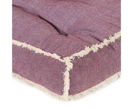 Pernă pentru canapea din paleți, roșu vișiniu, 120x80x10 cm, 6 image