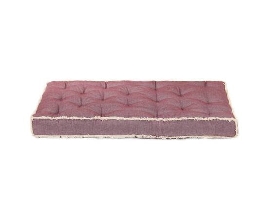 Pernă pentru canapea din paleți, roșu vișiniu, 120x80x10 cm, 3 image