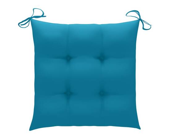 Perne de scaun, 2 buc., albastru deschis, 40 x 40 x 7 cm, textil, 2 image