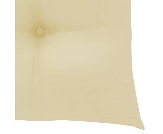 Perne de scaun, 4 buc., alb crem, 50x50x7 cm, material textil, 5 image