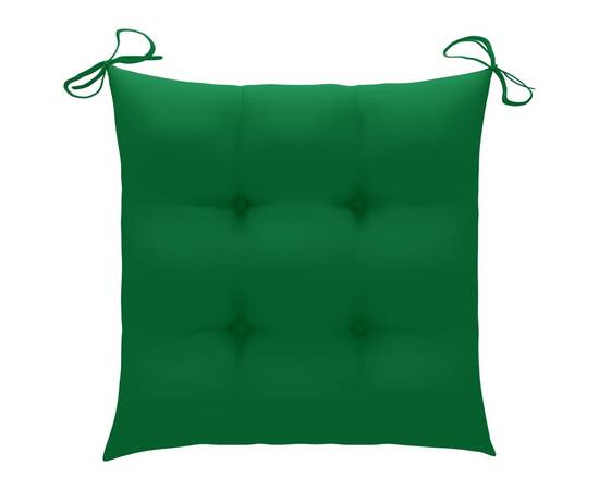Perne de scaun, 4 buc, verde, 50 x 50 x 7 cm, textil, 2 image
