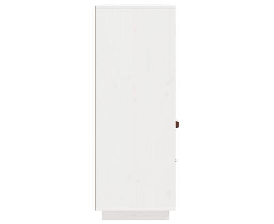 Dulap înalt, alb, 100x40x108,5 cm, lemn masiv de pin, 7 image