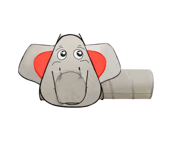 Cort de joacă elefant pentru copii 250 bile, gri, 174x86x101 cm, 4 image