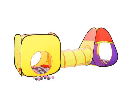 Cort de joacă pentru copii 250 bile, multicolor, 255x80x100 cm, 2 image