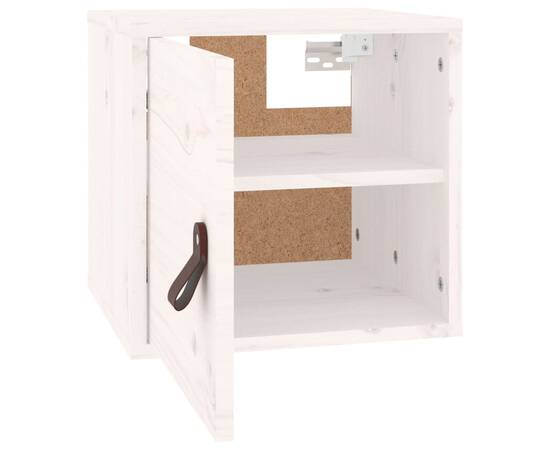 Dulap de perete, alb, 31,5x30x30 cm, lemn masiv de pin, 5 image