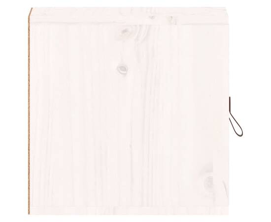 Dulap de perete, alb, 31,5x30x30 cm, lemn masiv de pin, 4 image