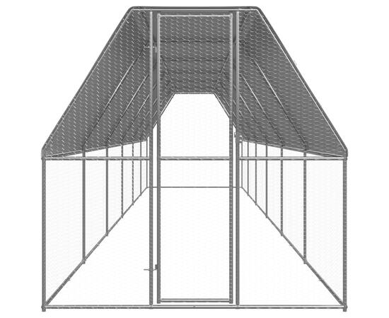 Coteț de păsări pentru exterior, 2x12x2 m, oțel galvanizat, 2 image