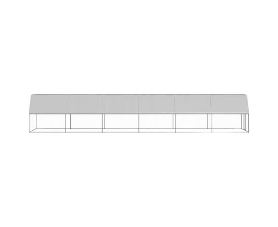 Coteț de păsări pentru exterior, 2x12x2 m, oțel galvanizat, 3 image