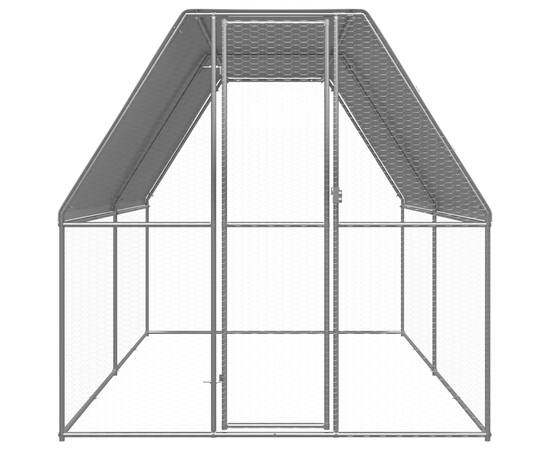 Coteț de păsări pentru exterior, 2x4x2 m, oțel galvanizat, 2 image