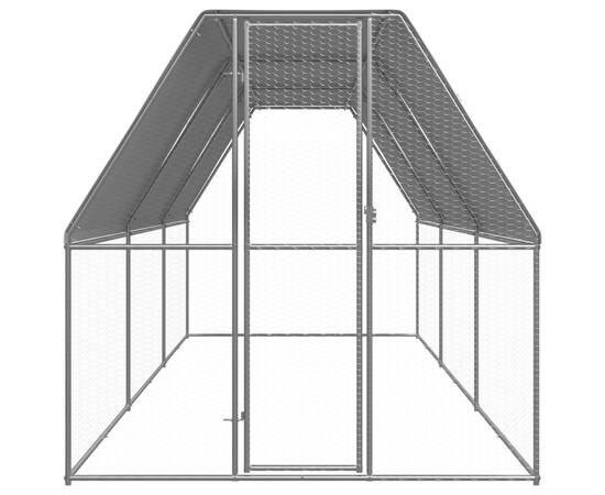 Coteț de păsări pentru exterior, 2x6x2 m, oțel galvanizat, 2 image