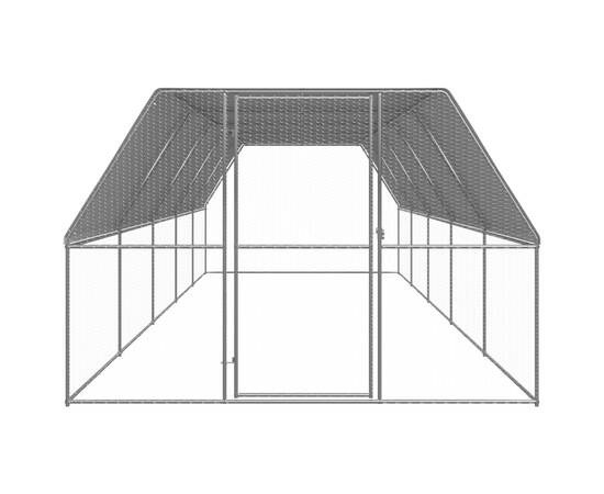 Coteț de păsări pentru exterior, 3x10x2 m, oțel galvanizat, 2 image
