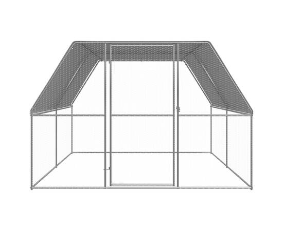 Coteț de păsări pentru exterior, 3x4x2 m, oțel zincat, 2 image