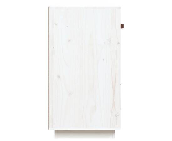 Servantă, alb, 100x40x75 cm, lemn masiv de pin, 7 image