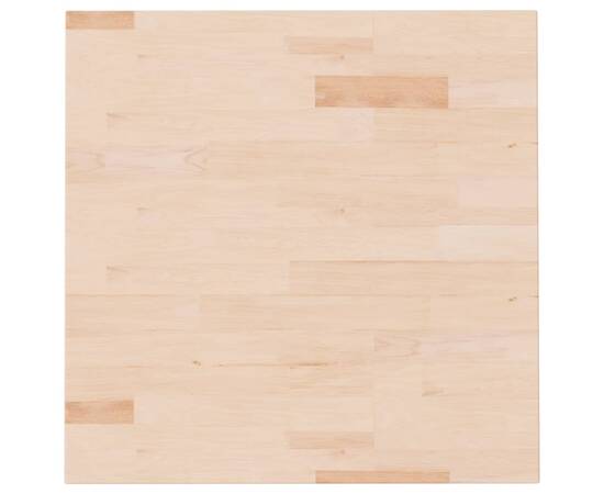 Blat de masă pătrat, 60x60x2,5 cm, lemn masiv stejar netratat, 2 image