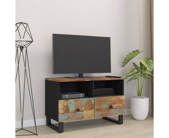 Comodă tv, 70x33x46 cm, lemn masiv reciclat, 3 image