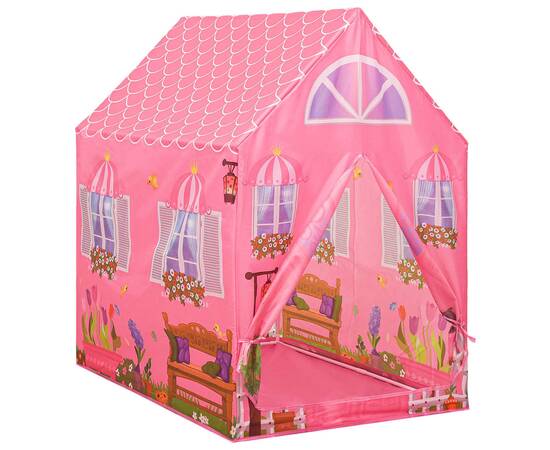 Cort de joacă pentru copii cu 250 bile, roz, 69x94x104 cm, 4 image