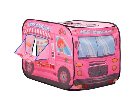 Cort de joacă pentru copii cu 250 bile, roz, 70x112x70 cm, 6 image