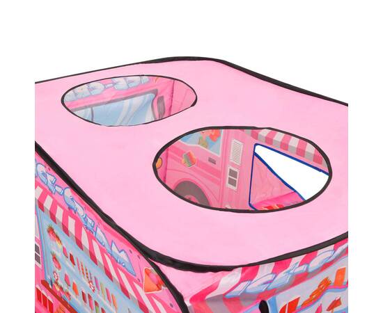 Cort de joacă pentru copii cu 250 bile, roz, 70x112x70 cm, 7 image