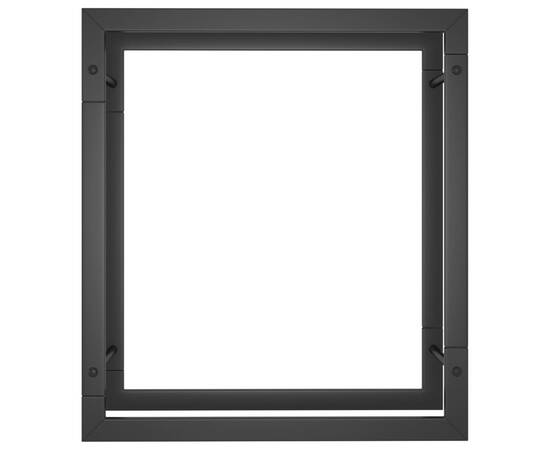 Suport pentru lemne de foc, negru mat, 50x28x56 cm, oțel, 3 image