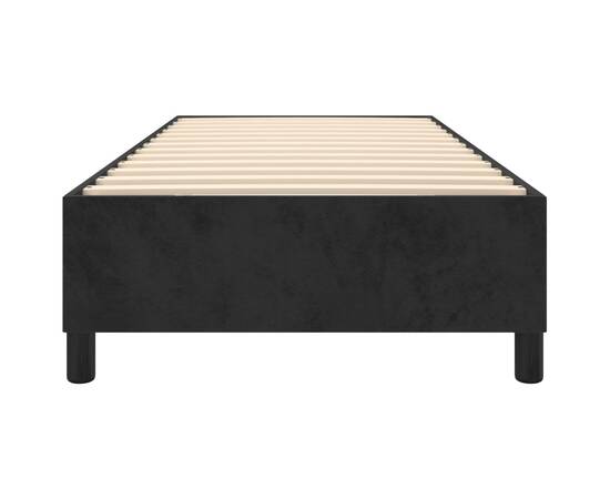 Cadru de pat box spring, negru, 100x200 cm, catifea, 5 image