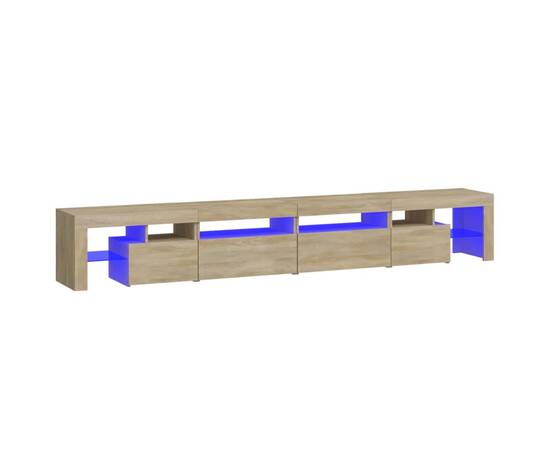 Comodă tv cu lumini led, stejar sonoma, 280x36,5x40 cm, 2 image