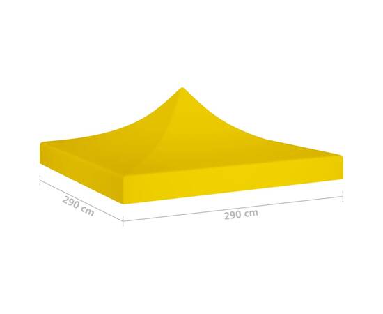 Acoperiș pentru cort de petrecere, galben, 3 x 3 m, 270 g/m², 5 image