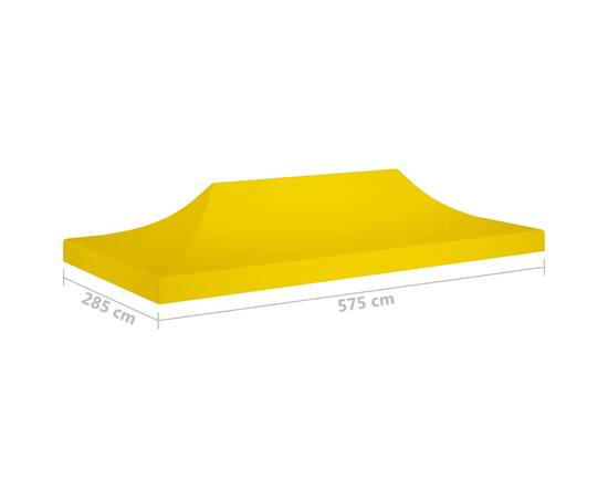 Acoperiș pentru cort de petrecere, galben, 6 x 3 m, 270 g/m², 6 image