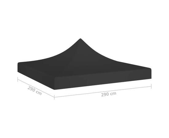 Acoperiș pentru cort de petrecere, negru, 3 x 3 m, 270 g/m², 5 image