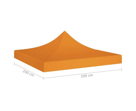 Acoperiș pentru cort de petrecere, portocaliu, 3x3 m, 270 g/m², 5 image