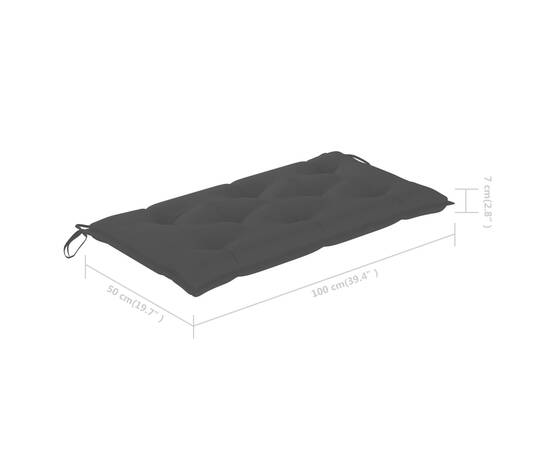 Pernă pentru balansoar, negru, 100 cm, material textil, 6 image