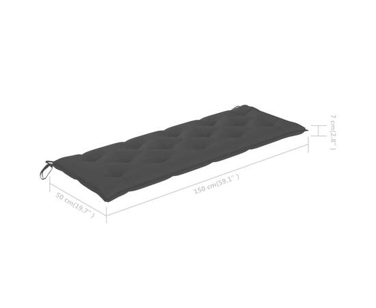 Pernă pentru balansoar, negru, 150 cm, material textil, 6 image