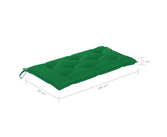 Pernă pentru balansoar, verde, 100 cm, material textil, 6 image