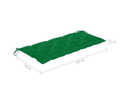 Pernă pentru balansoar, verde, 120 cm, material textil, 6 image