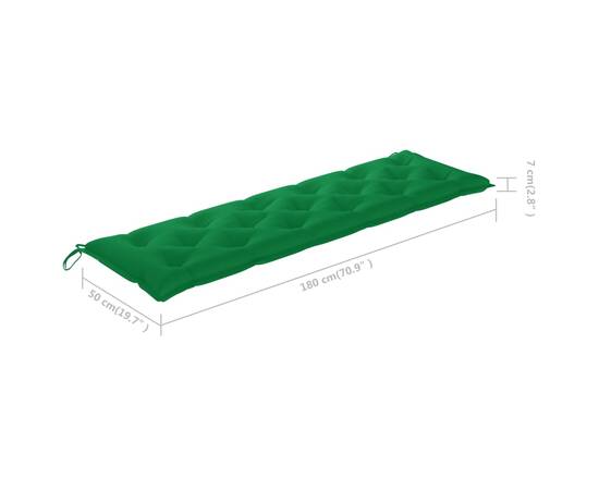 Pernă pentru balansoar, verde, 180 cm, material textil, 6 image