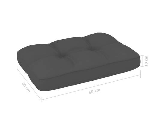 Pernă pentru canapea din paleți, negru, 60 x 40 x 12 cm, 4 image