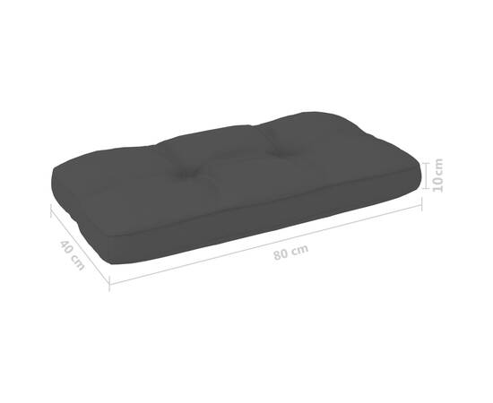 Pernă pentru canapea din paleți, negru, 80 x 40 x 12 cm, 4 image