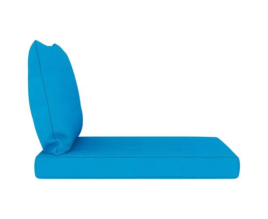 Perne canapea din paleți, 2 buc., albastru deschis, textil, 4 image