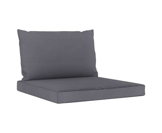 Perne canapea din paleți, 2 buc., antracit, material textil, 2 image