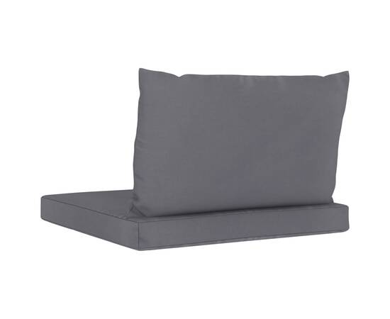 Perne canapea din paleți, 2 buc., antracit, material textil, 5 image